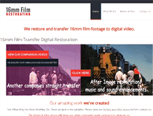 Tablet Screenshot of 16mmfilmrestoration.com